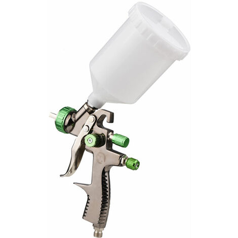LVLP Kit de pistolet de pulvérisation d'air 600cc tasse de fluide alimentation par gravité pulvérisateur de peinture à air pulvérisation à 360 degrés