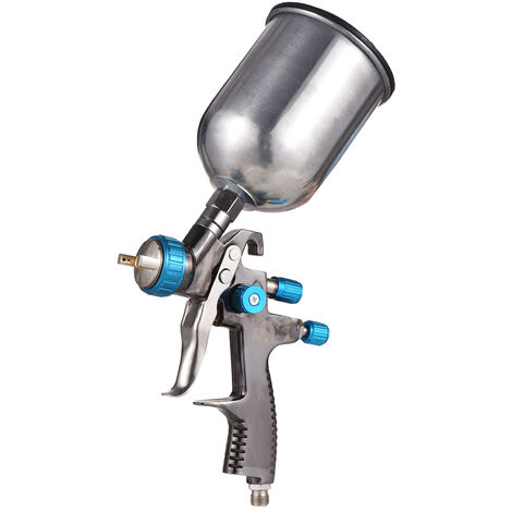 LVLP Pistolet de pulvérisation d'air à alimentation par gravité Mini kit de pistolet de pulvérisation de peinture Buse 600 ml Pulvérisateur de peinture à air de tasse de fluide pour peindre le mur de - Vert