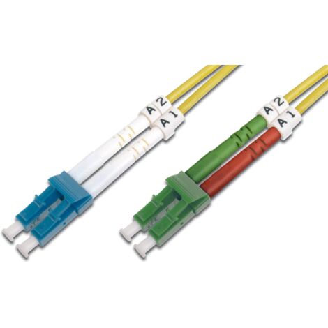 LWL Patchkabel, Duplex, LC (APC) LC Stecker, Singlemode OS2 Verwendung: Zur Verlegung von optischen Netzwerkverbindungen (Glasfaser) im Gigabit-Bereich