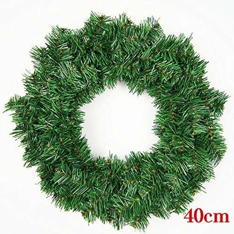 LYCXAMES 1pcs Couronne De Noël Artificielles Couronne De Fleurs Noël À Décorer Porte Sapin De Noel Diamètre 40cm