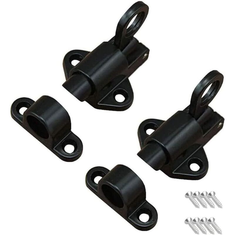 Stück Türriegel, Federriegel, Türriegel, mit 8 Schrauben, geeignet für Türen und Fenster, Holztüren, Toilettentüren, Schränke, Kleiderschränke,