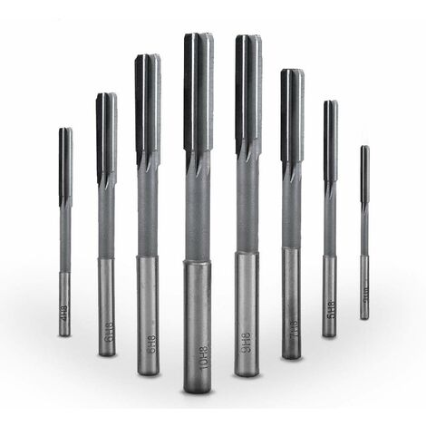 LYCXAMES -- 8 Pièces H8 Reamer Standard HSS Alésoir Durable Fraise Machine 3/4/5/6/7/8/9 / 10MM