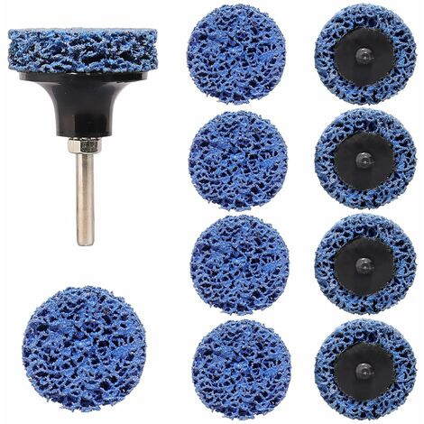 LYCXAMES Disques Abrasifs,10 Pièces 50mm Disques À Lamelles Disque De Nettoyage Pour Outil Nettoyage Surface De Dérouillage De Peinture En Métal Pour Meuleuse D'angle(Bleu)