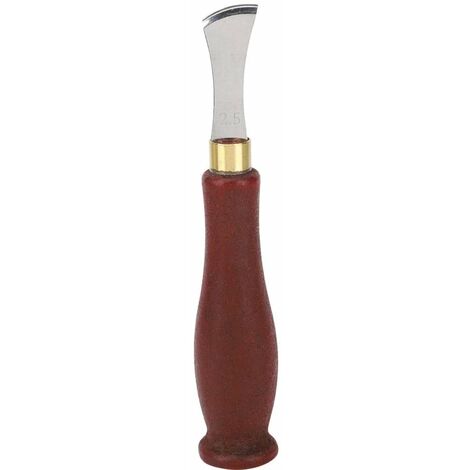 LYCXAMES -- Herramienta de cuero, Herramientas de cuero Arrugador de borde de cuero Hoja de acero inoxidable Mango de madera Arrugador Herramienta artesanal de cuero (2,5 mm)