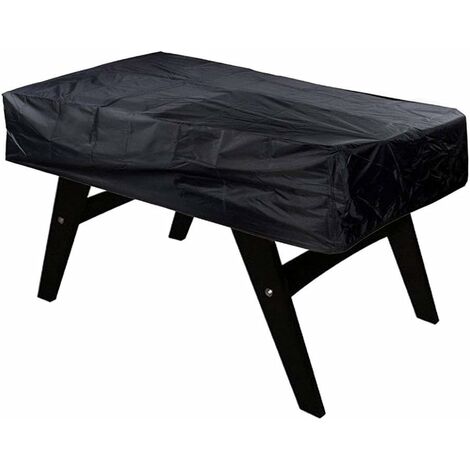 LYCXAMES -- Housse de table de babyfoot rectangulaire 420D Oxford imperméable à l'eau et à la poussière pour chaise de billard Noir 163 x 115 x 48 cm