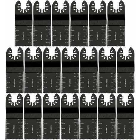 LYCXAMES -- Lames de Scie Oscillantes pour Métal/Bois, 25 PCS Outil Multifonction Saw Blades Accessoires Kit de 34mm, Accessoires d'outils en Acier au Carbone, pour Bosch Fein - Noir
