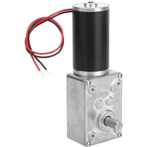 AIDUCHO LYCXAMES Motor de engranajes DC 12 V 10 rpm, alta velocidad de torsión, reducción de caja de cambios eléctrica, tornillo sin fin reversible, eje de 8 mm, unidades de imán permanente