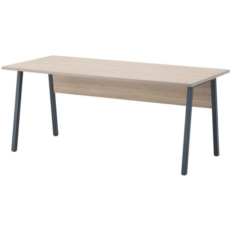 LYDIA - Bureau Aspect Bois Longueur 180cm - Marron clair