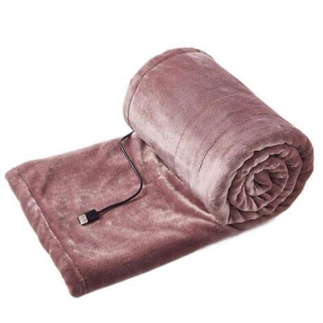 LYERCW - Couverture chauffante électrique avec protection contre la surchauffe, lavée, 3 niveaux de température, rose, 140 x 80 cm