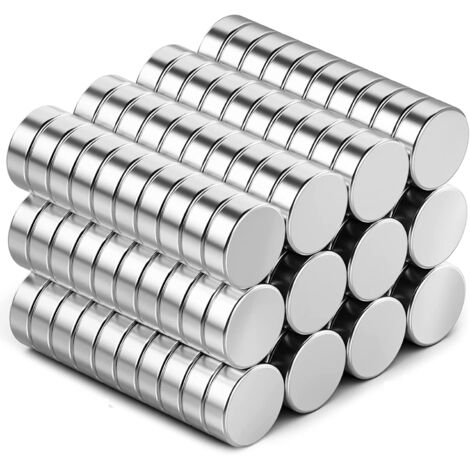 LYERCW - Lot de 40 aimants néodyme pour tableau blanc, puissants, pour le bureau et la maison, 6 x 3 mm. Idéal pour la pêche, la salle de classe et autres usages. Couleur argent.