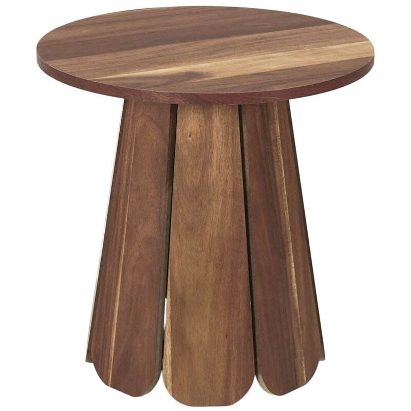 Lylian - Table d'appoint en mdf Plaquage Acacia