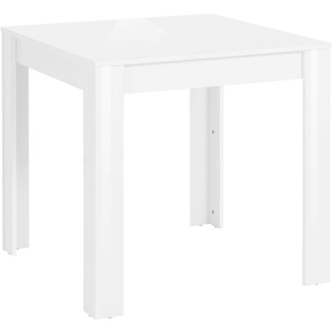 Lynn Table à manger en mélaminé blanc 4 personnes L80