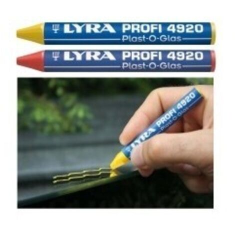 LYRA 12 craies plast-o-glas rouge