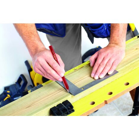 LYRA L4332111 - Matita da carpentiere ovale 333®, lunghezza 24 cm, matita professionale, ideale per marcatori su legno, 12 pezzi, appuntita