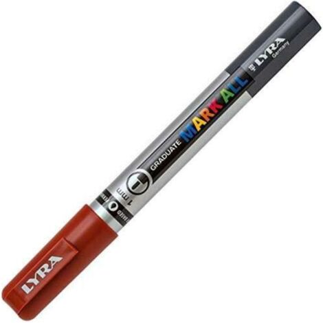 Lyra Mark All Punta Fine 1Mm. Marrone X6