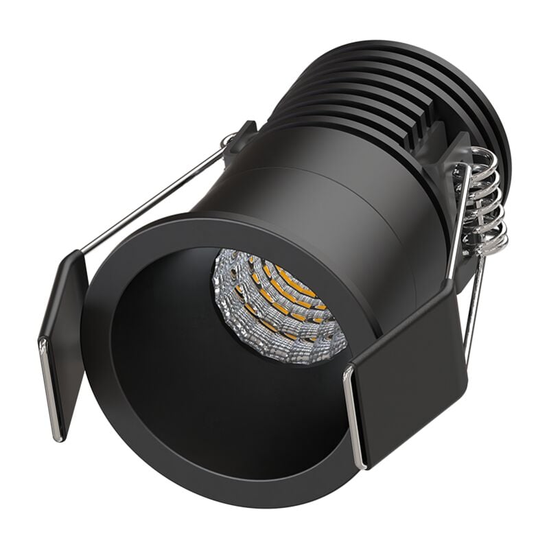 Lyra Mini Spot encastré noir 5W, cct 2700-3000-4000K, 250-300Lm, dimmable, basse luminance - S0220490D Solum