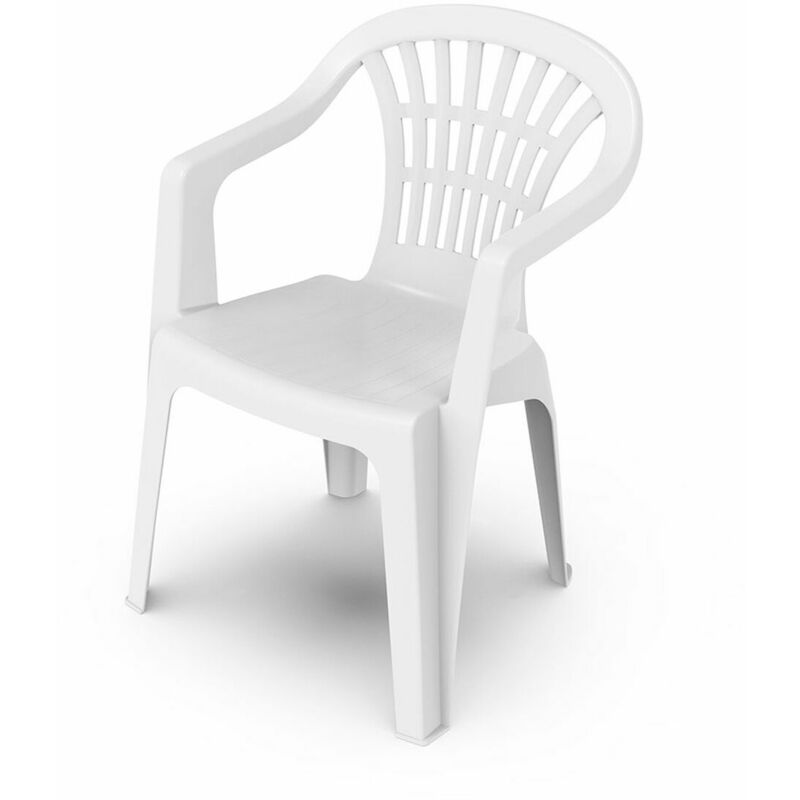 

Progarden - PRO GARDEN Sillón apilable respaldo bajo blanco 56x54x80cm mod. lyra pro garden