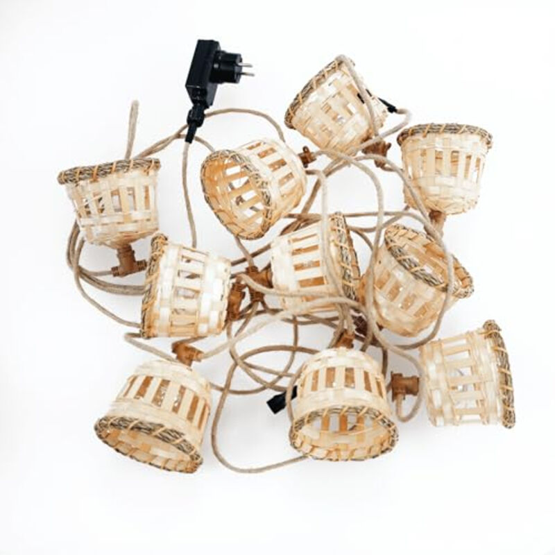 Aurora Guirlande lumineuse filaire pour l'intérieur et l'extérieur. 10 ampoules led à lumière chaude. Fabriqué en Espagne