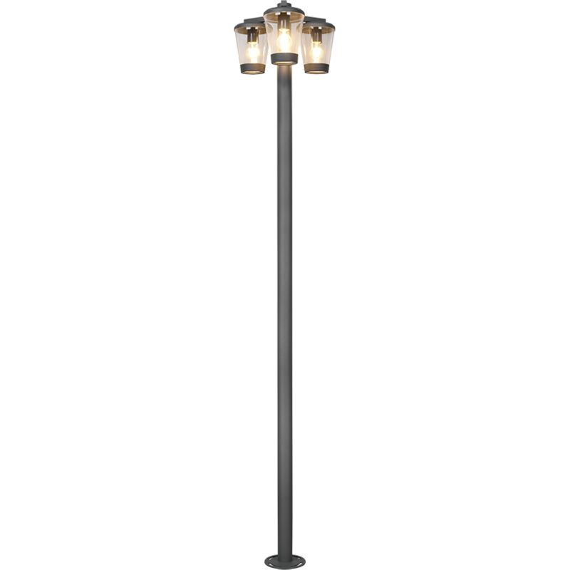 Trio - Lampadaire exterieur 3xe27 fonte daluminium anthracite cavado 50216277 50216277 50216277 50216277