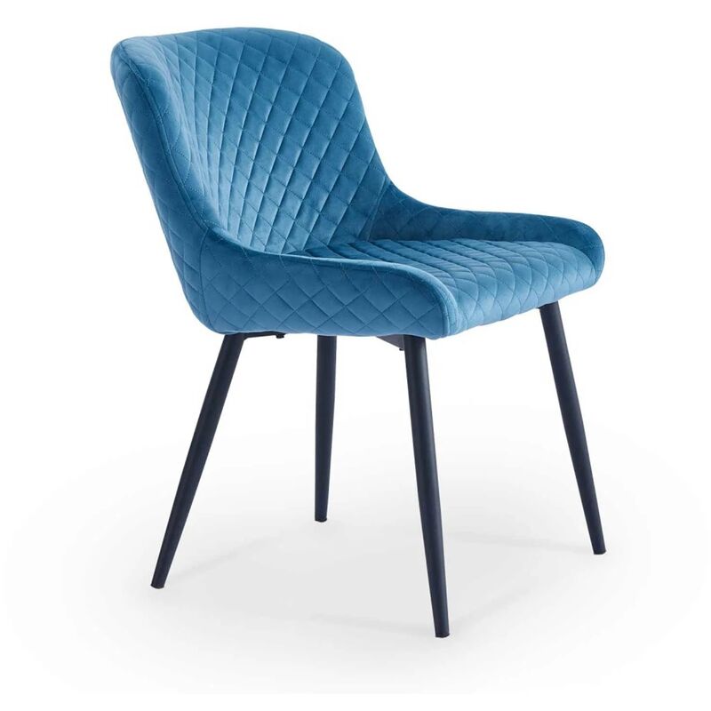 

SILLA TERCIOPELO AZUL MATHILDA - Lúzete