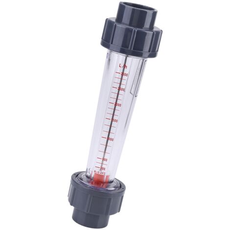 LZS-25 Kunststoff-Rotameter-Wasserzähler, Durchflussrate 300–3000 l/h, transparentes Rohr