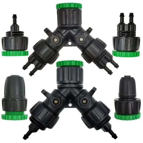 (M-2PCS)WUJIE-Adaptateur de séparateur de tuyau HP Tap, outil de tube à 2 voies et 4 voies, connecteur 1/2 en effet 3/4 en effet à 1/4 e