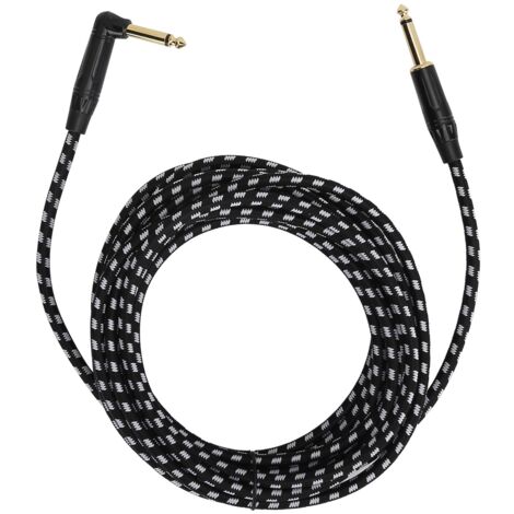 m 6,35 mm E-Gitarren-Audiokabel mit Goldstecker und schwarzem Gehäuse JD6220