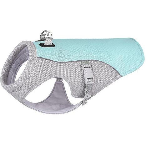 (m-blue) Gilet Rafraichissant Chien - Veste Rafrachissant Rglable Pour Chien De Petite, Moyenne Et Grande Taille - Vtement Manteau Rafraichissant