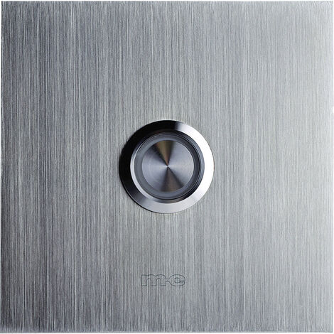 m-e modern-electronics 41012 Klingelplatte  1fach Silber 8-24 V AC/DC/1 A