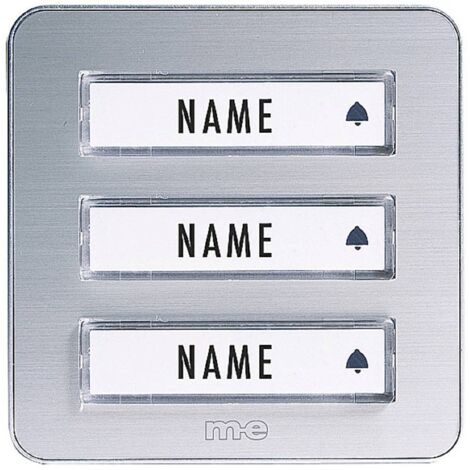 m-e modern-electronics 41082 Sonnette sans fil Emetteur éclairée, avec porte-nom