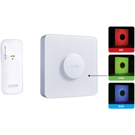 m-e modern-electronics 41162 Funkgong Komplett-Set beleuchtet