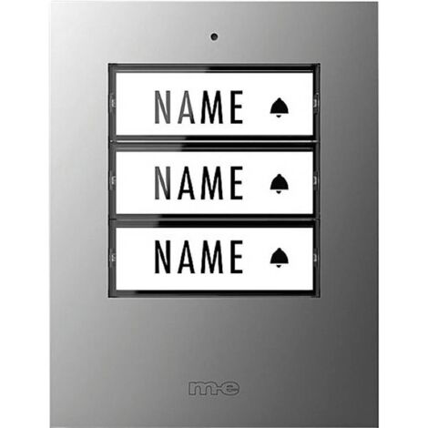 m-e modern-electronics 41306 Sonnette sans fil Emetteur éclairée, avec porte-nom