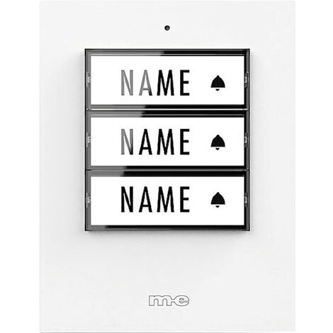m-e modern-electronics 41358 Funkklingel Sender beleuchtet, mit Namensschild