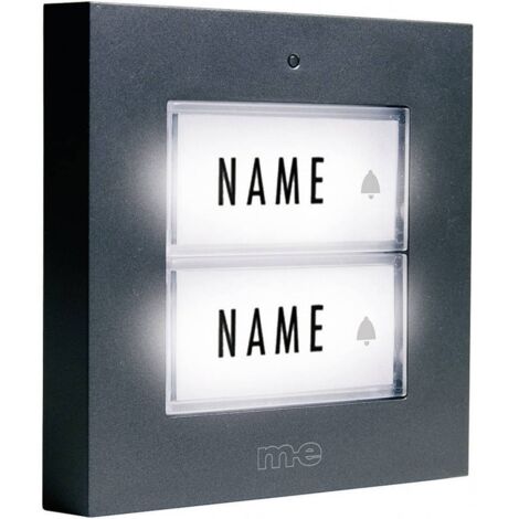 M-E Modern Electronics Campanello 2 posti Anthracite illuminato