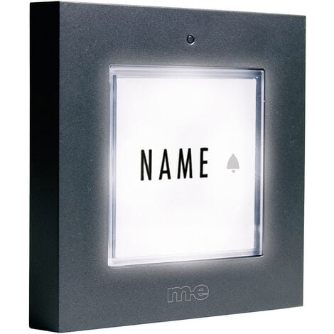 m-e modern-electronics KTB-1 A Klingelplatte mit Namensschild 1fach Anthrazit 12 V/1 A
