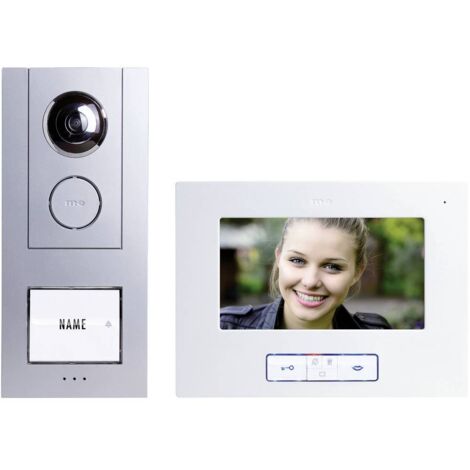 m-e modern-electronics VISTUS VD ALU-6710 S Interphone vidéo filaire argent A384052
