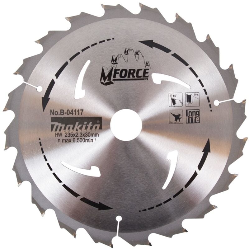 Image of Kreissägeblatt m-force 235 mm x 20Z, für 5903R, Holz - Makita