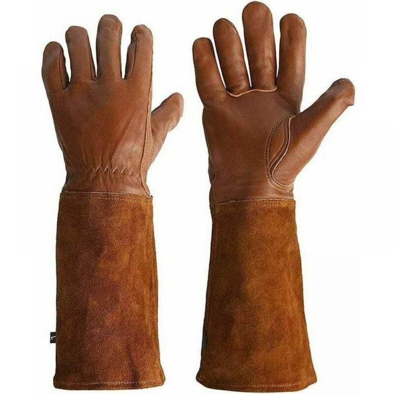 Gants de levage en cuir pour le jardinage et le soudage, offrant une protection contre les épines et la chaleur, vendus par paire(L).