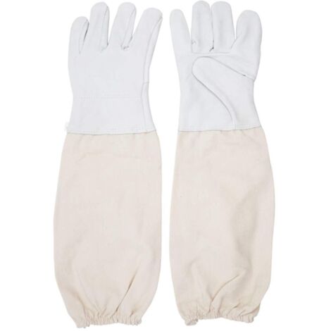 (M) Gants de protection en peau de mouton pour apiculteurs, gants universels en cuir pour apiculteurs avec housse ventilée, gants anti-piqûres, outils d'apiculture