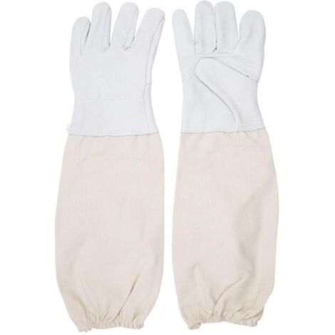 (M) Gants de protection en peau de mouton pour apiculteurs, gants universels en cuir pour apiculteurs avec housse ventilée, gants anti-piqûres, outils d'apiculture