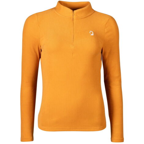 M, giallo senape: Maglia per equitazione a manica lunga in tessuto a coste modello Arezzo Soft