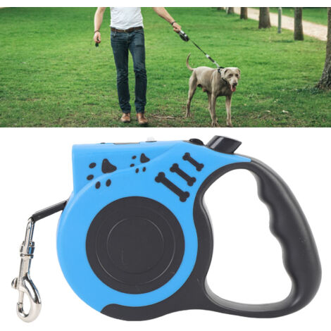 m lange, einziehbare Hundeleine mit LED-Beleuchtung, 45 kg Zugfestigkeit, ergonomisch und sicher für die Verwendung bei Nacht, leichtes Polyester, 3 LR1130-Batterien enthalten, ca. 225 g, Kunststoff, 
