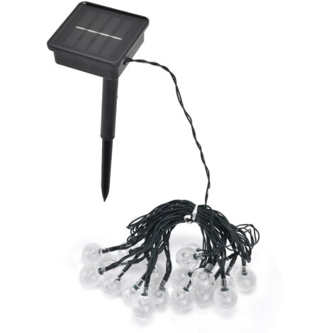 m lange LED-Solar-Lichterkette, 20 LEDs, dekorative Lichterkette für den Außenbereich mit 8 Beleuchtungsmodi für Hof, Garten und Partys