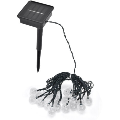 m lange LED-Solar-Lichterkette, 20 LEDs, dekorative Lichterkette für den Außenbereich mit 8 Beleuchtungsmodi für Hof, Garten und Partys