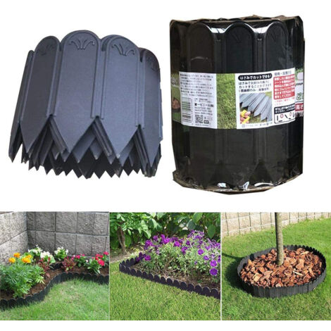 m lange Steineinfassung für den Gartenbau, dekorativer Zaun für Rasenflächen und Wege