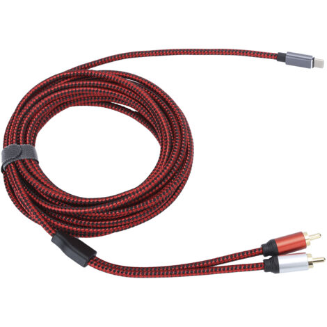 m langes, vergoldetes USB-C-auf-Cinch-Audiokabel für Smartphone, Tablet, PC