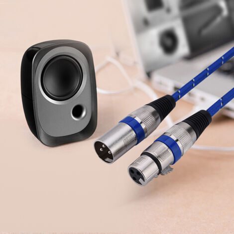 m langes XLR-Audiokabel (Stecker auf Buchse, 3-polig) für Mikrofon