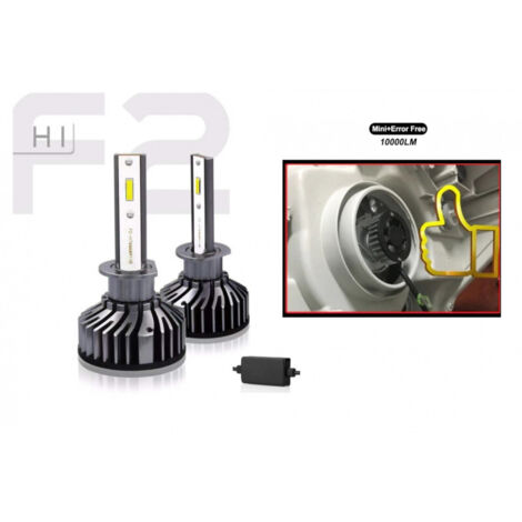 Комплект Умалени Mини Лед Led Диодни Крушки H1 Х1 12V 24V 72W 10000lm За Фарове Can Bus без Грешки