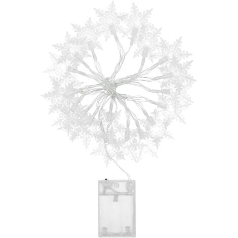 m LED-Lichterkette in Schneeflockenform – Warmweißes Licht für Weihnachten, Partys und als Vorhangdekoration