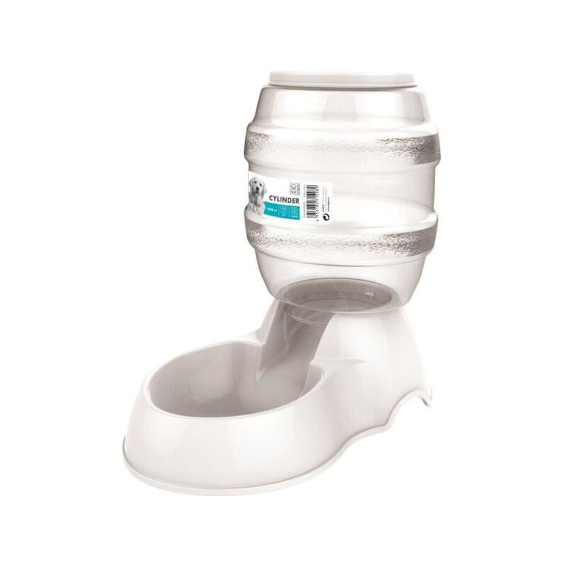 M Pets - m-pets Distributeur de croquettes Cylinder - 3500ml - Blanc - Pour chien